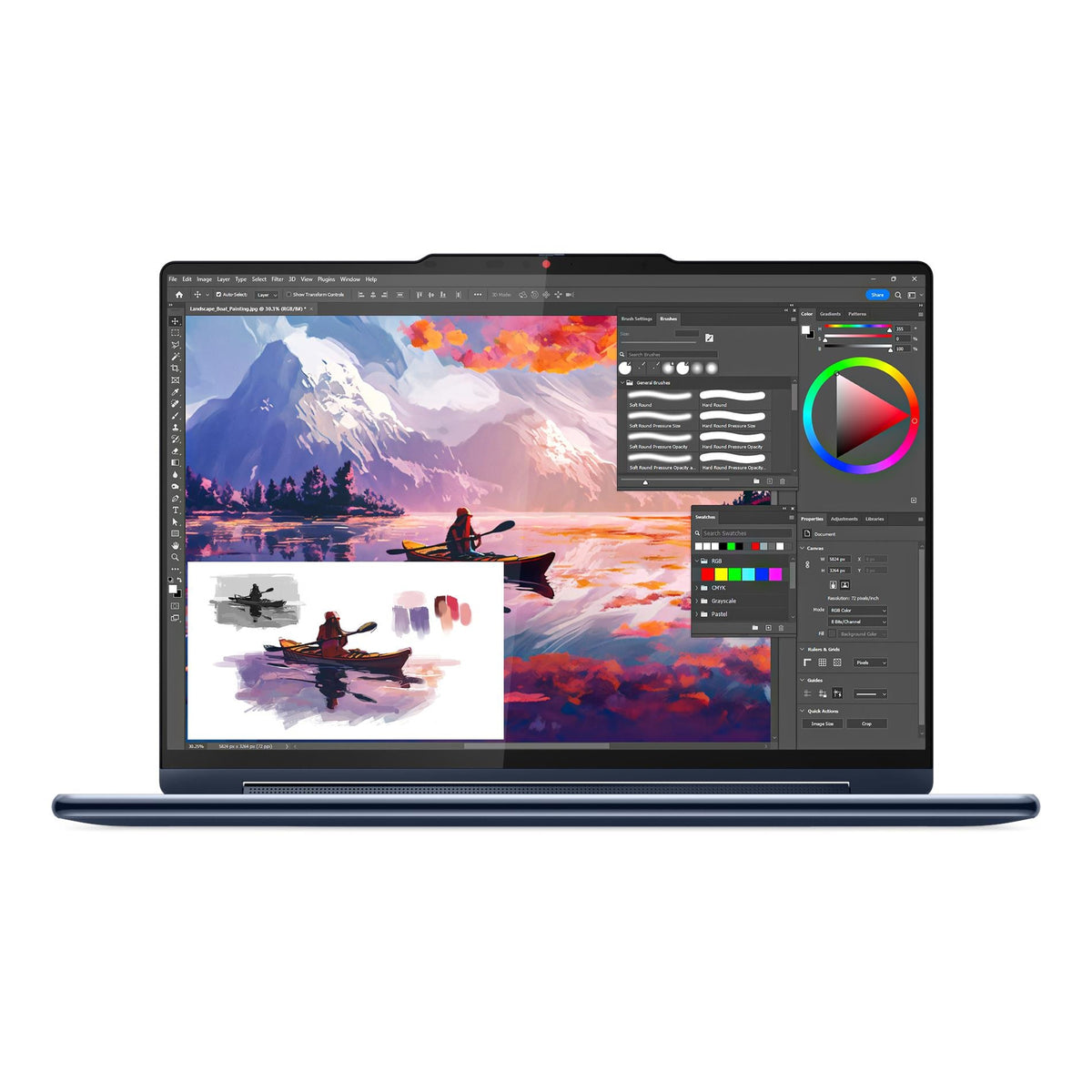 Yoga 9i 14" 2.8K OLED 120Hz 2-in-1 AI Laptop U7-155H 16GB 1TB W11H Touch Blue (Refurbished)