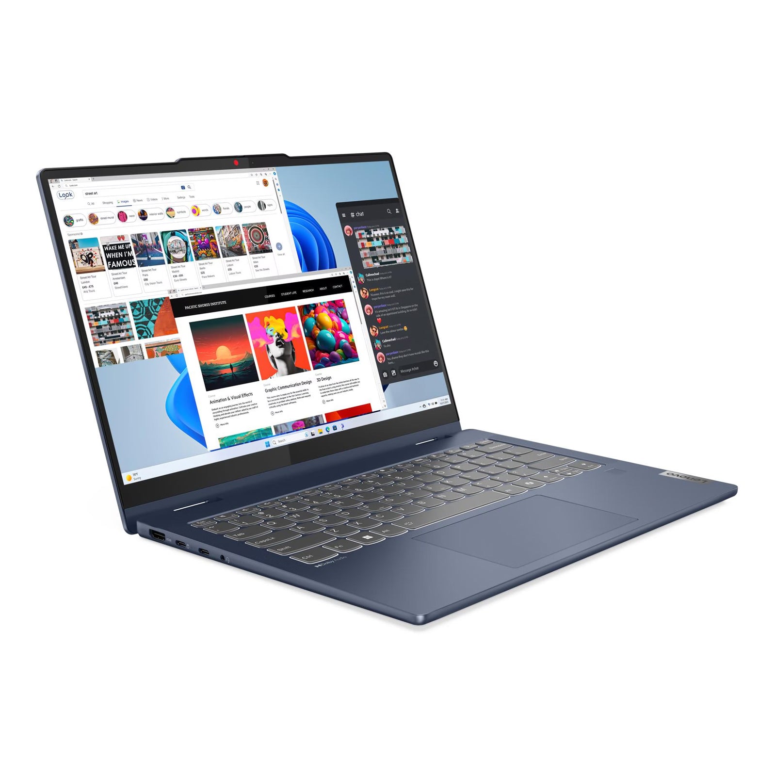IdeaPad 5 14" WUXGA 2-in-1 Laptop i7-150U 16GB 512GB W11H Touch Blue (Refurbished)