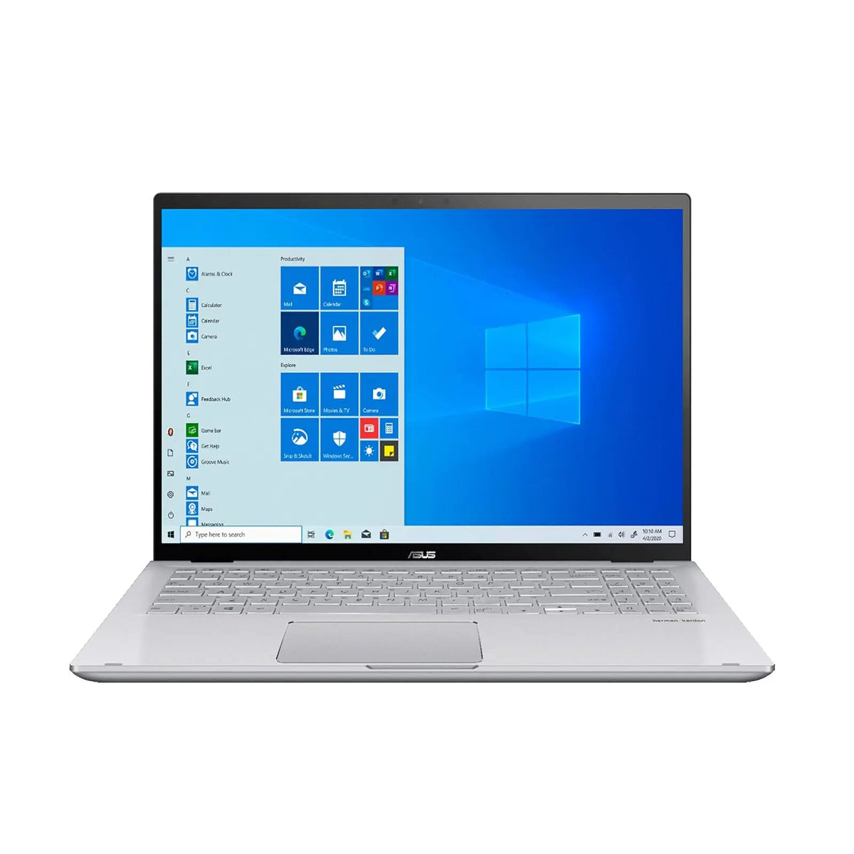 Zenbook Flip 15 15.6" FHD 2-in-1 Laptop R7-5700U 16GB 512GB MX450 W11H Touch Light Grey (Refurbished) front view