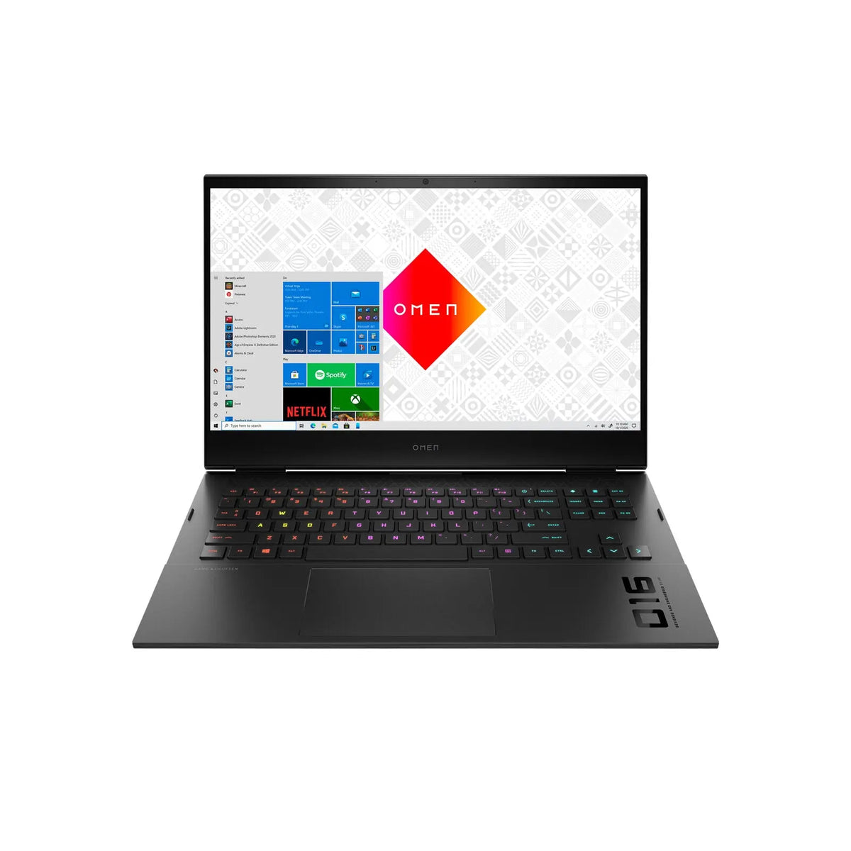 OMEN 16.1" QHD 165Hz Gaming Laptop R7-5800H 32GB 512GB RX 6600M W11H Mica Silver (Refurbished) in use.