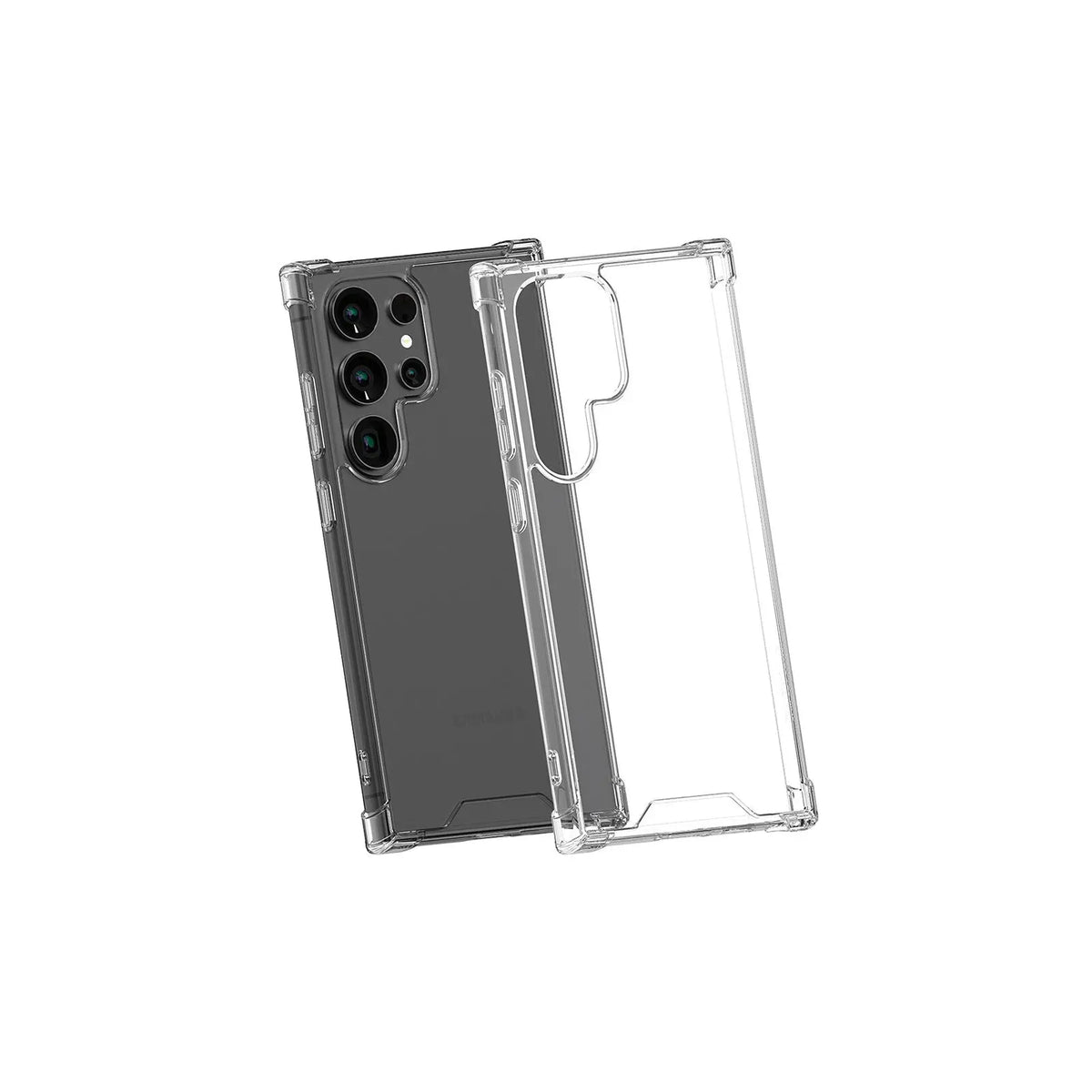 Mercury Super Protector Clear Hard Case for Samsung Galaxy S25 Ultra (Brand New) shown in clear and black.