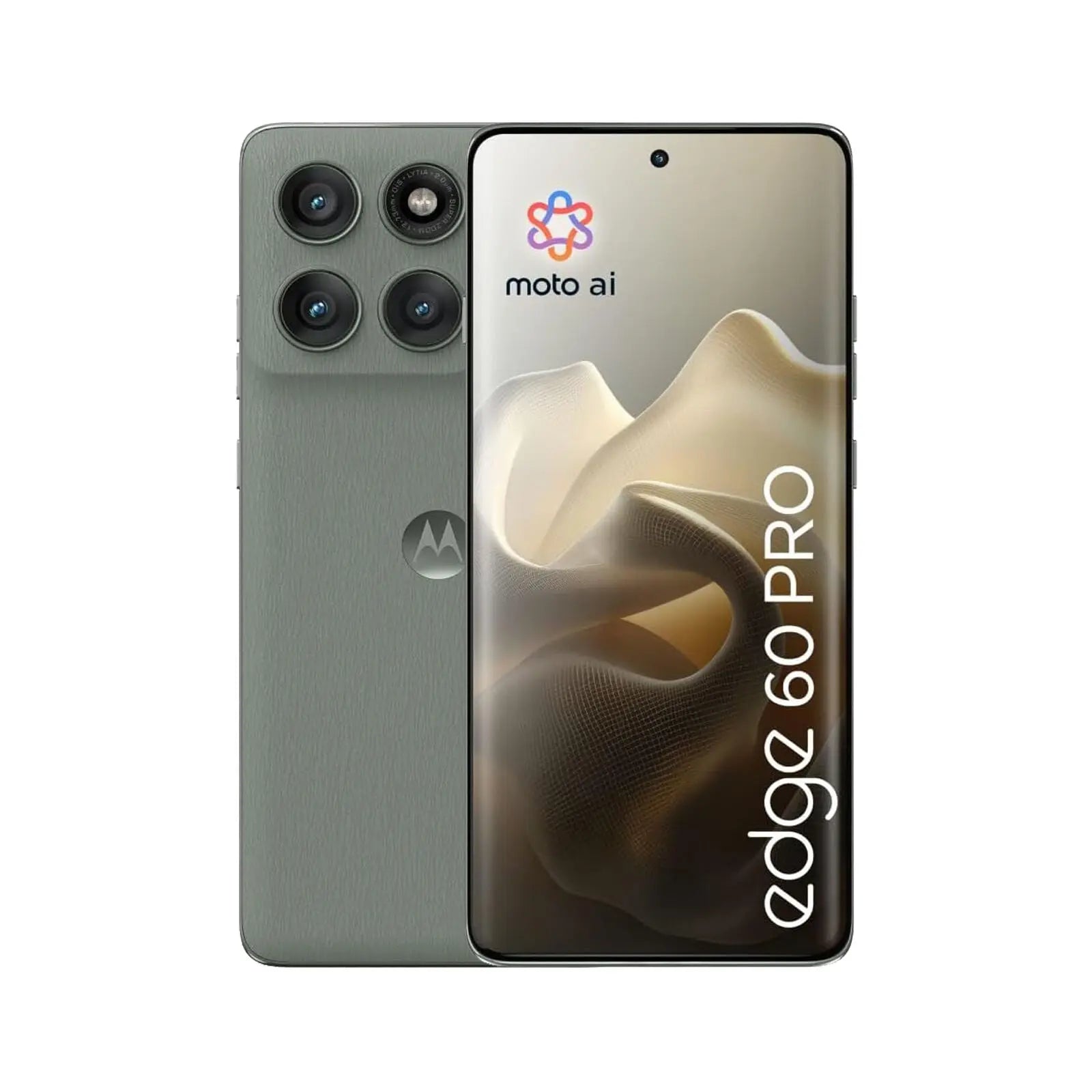 Edge 60 Pro 5G Smartphone (Refurbished) showcasing its sleek design and triple camera system.