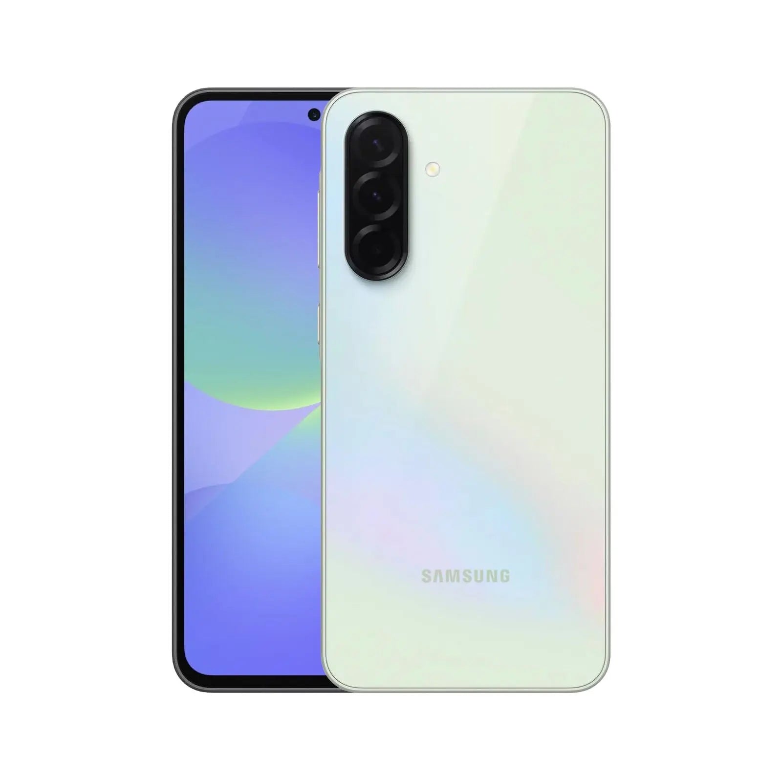 Samsung Galaxy A36 5G (Refurbished) in Awesome White color, featuring a 6.7-inch display and sleek design.