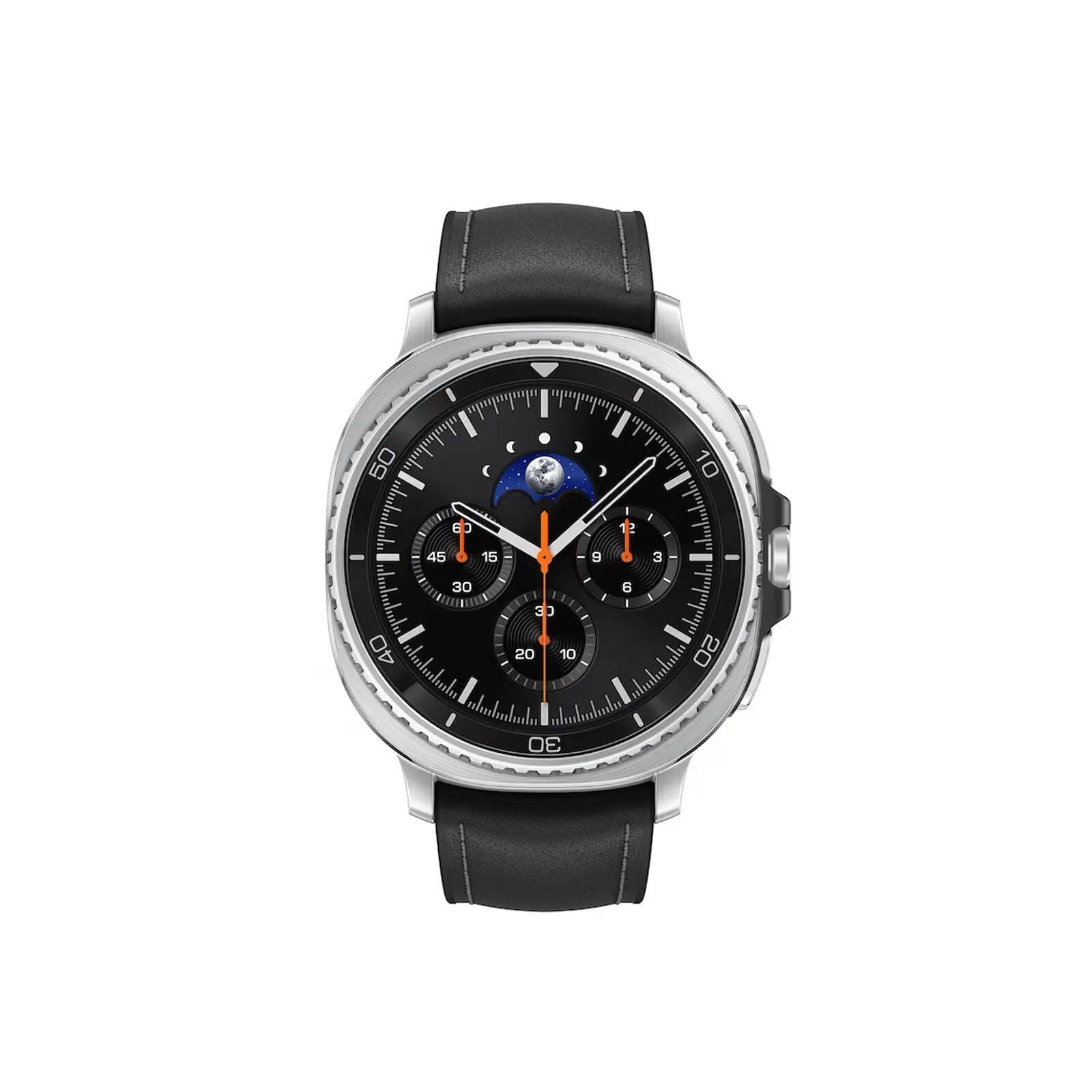 Galaxy Watch8 Classic 46mm Bluetooth (Refurbished) on black leather band with sleek design and display.