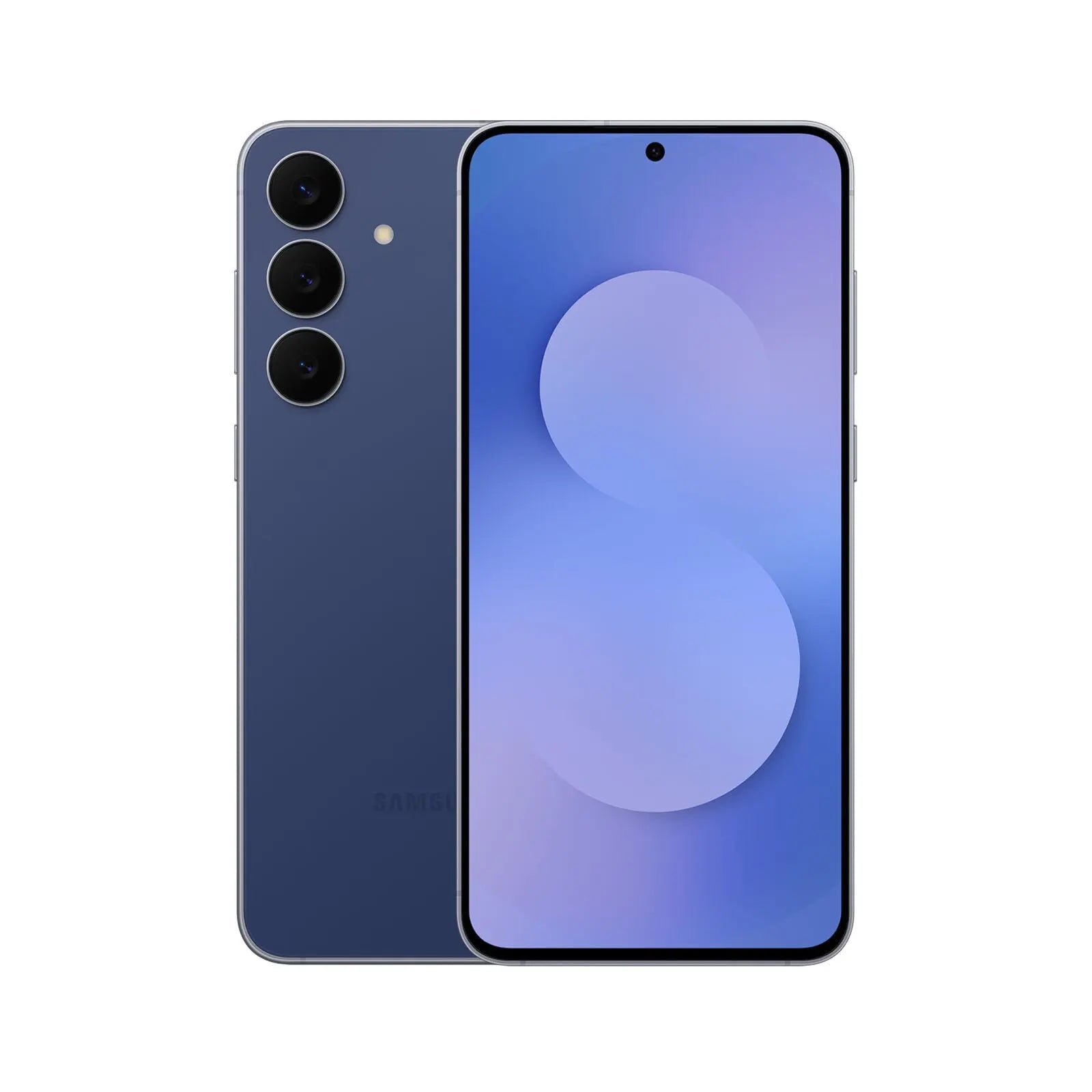 Samsung Galaxy S25 FE (Refurbished) front and back view, showcasing its sleek design and modern features.