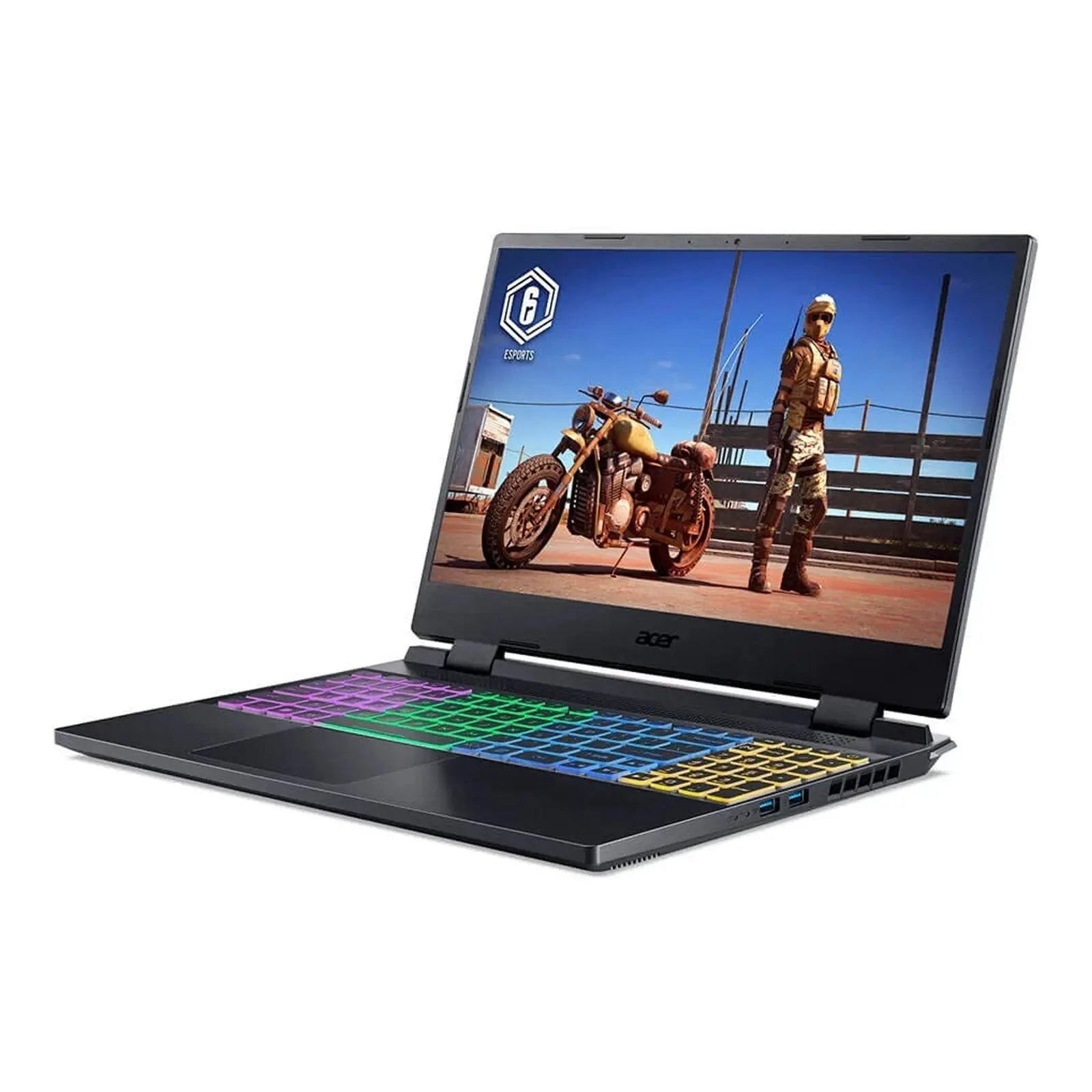 Nitro 5 15.6" FHD 144Hz Gaming Laptop i9-12900H 16GB 512GB RTX3060 W11H Black (Refurbished) showcasing vivid gaming graphics.