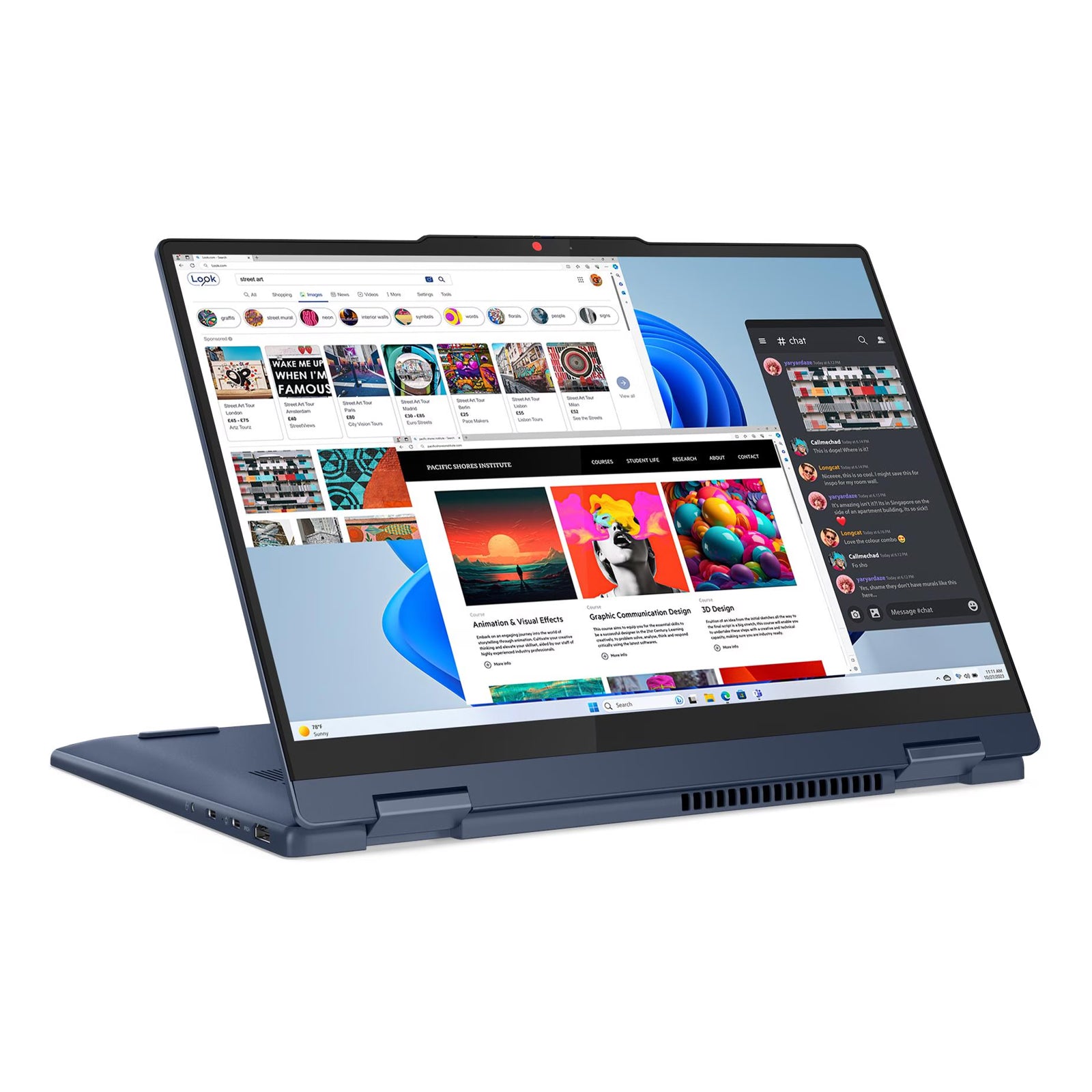 IdeaPad 5 14" WUXGA 2-in-1 Laptop i7-150U 16GB 512GB W11H Touch Blue (Refurbished)