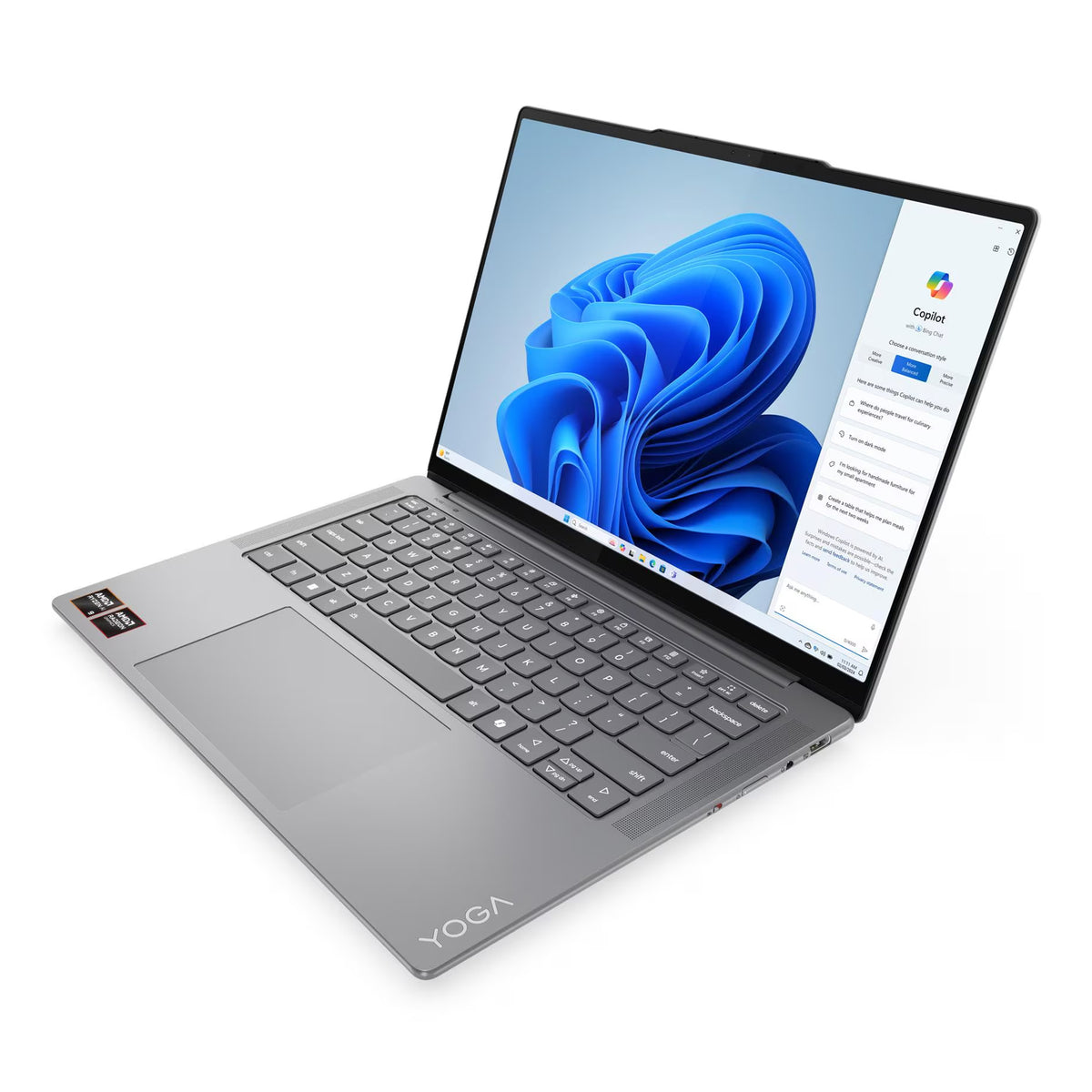 Yoga Pro 7 Copilot+ PC 14.5" 2.8K OLED Laptop Ryzen AI 9 32GB 1TB W11H Grey (Refurbished)