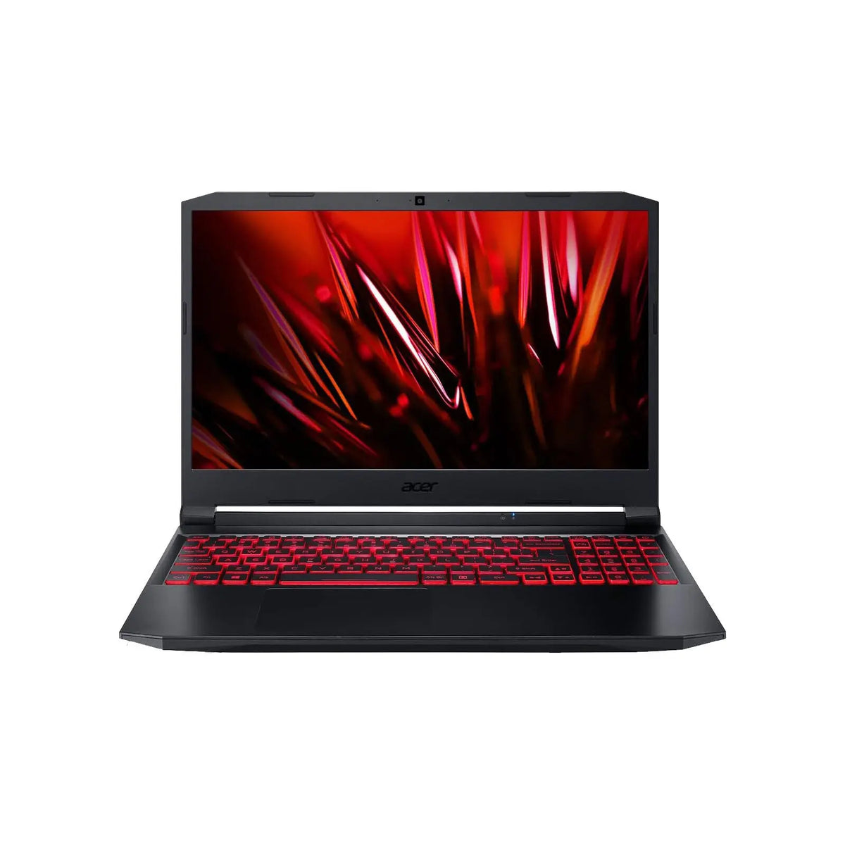 Nitro 5 15.6" FHD 144Hz Gaming Laptop i7-11800H 16GB 512GB RTX3050 (Refurbished) front view with backlit keyboard.