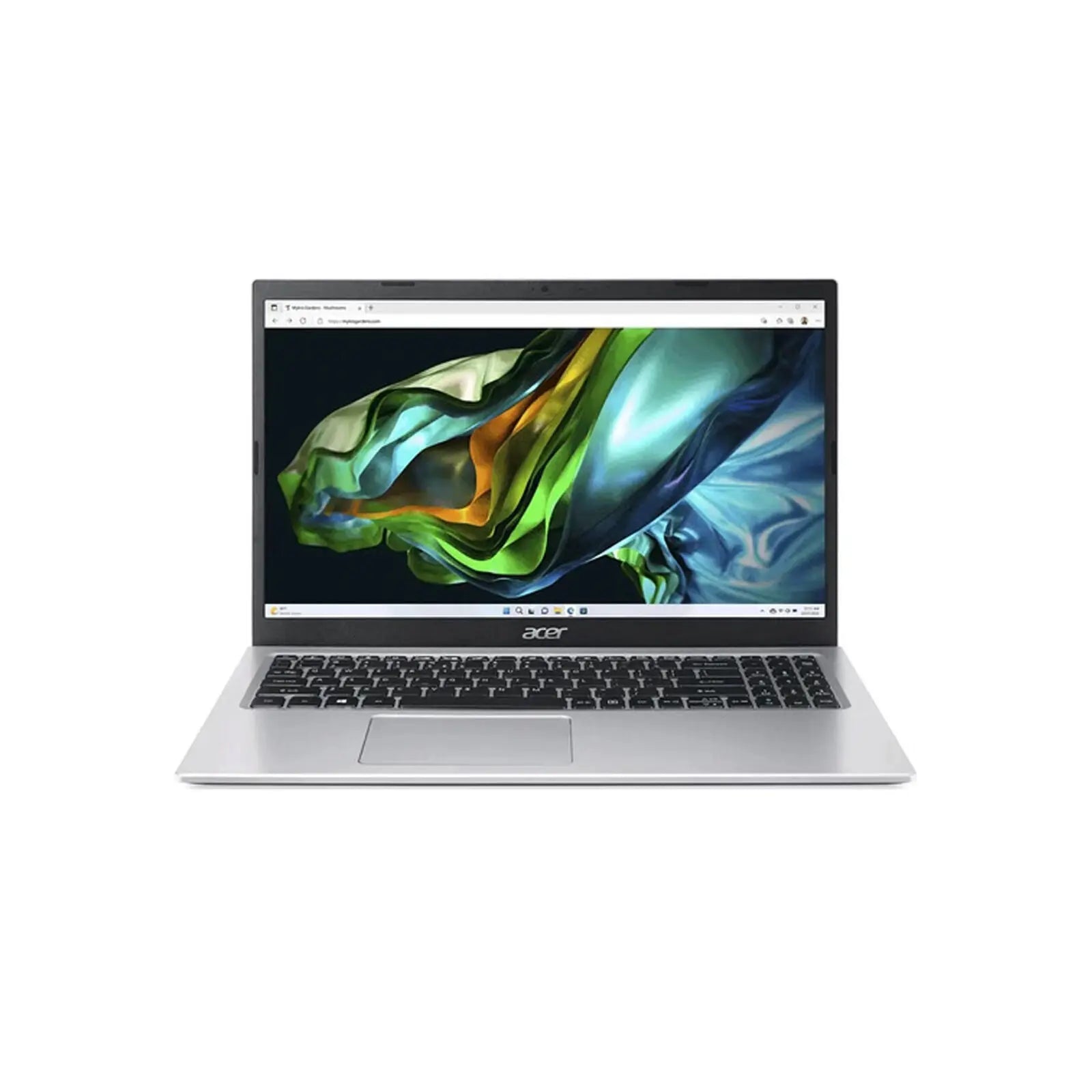 Aspire 3 15.6" FHD Laptop R5-7520U 16GB 1TB W11H Silver (Refurbished) front view on a white background.
