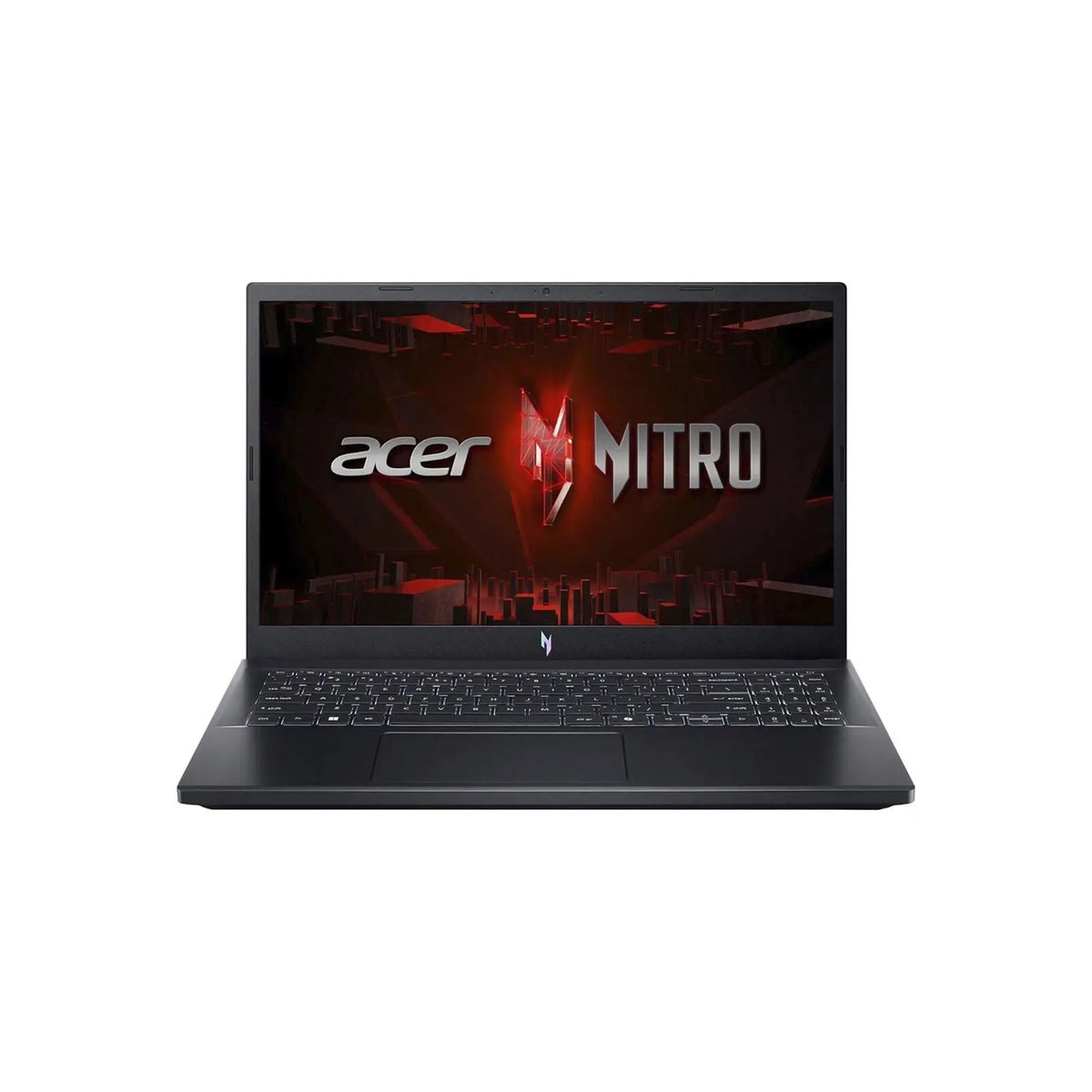 Acer Nitro V 15.6" FHD 144Hz Gaming Laptop i5-13420H 16GB 1TB RTX 4060 W11H Black (Refurbished) front view.