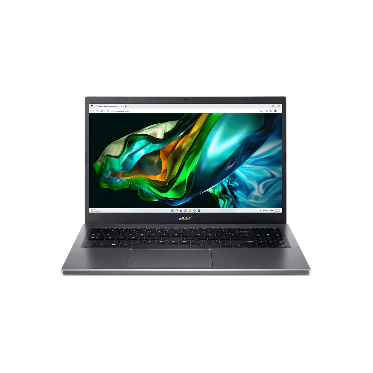 Aspire 5 15.6" FHD Laptop i7-1355U 8GB 512GB W11H Grey (Refurbished) front view with vibrant display