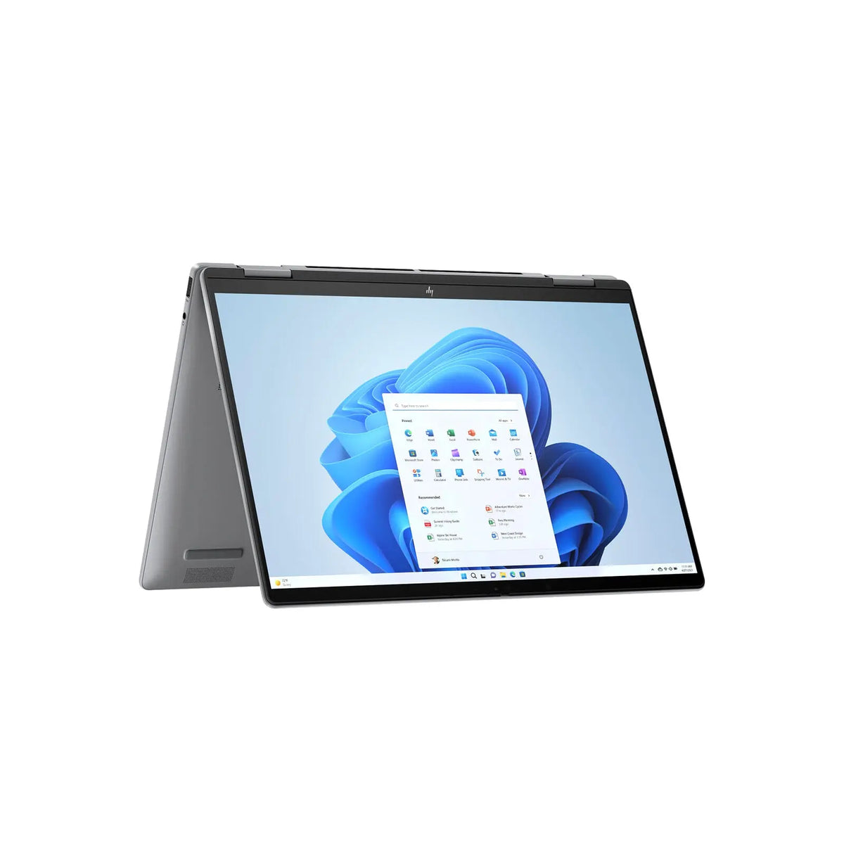 Envy x360 14" WUXGA 2-in-1 Laptop R5-8640HS 16GB 1TB W11H Touch Meteor Silver (Refurbished) in convertible mode.