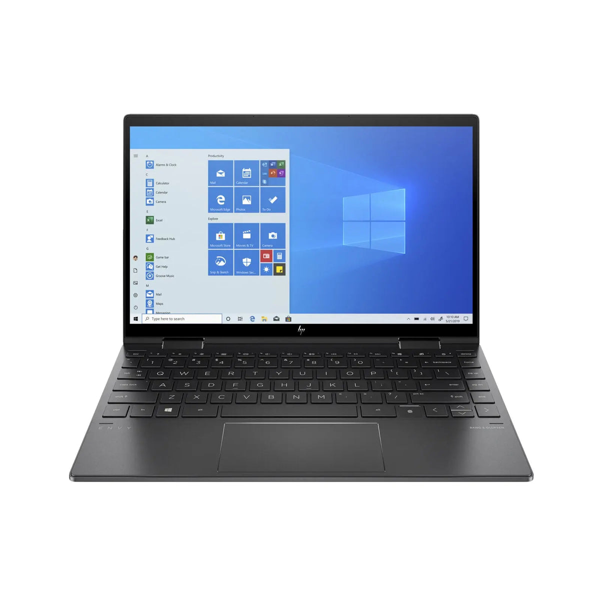 Envy x360 13.3" 2-in-1 FHD Laptop R5-5600U 8GB 256GB W11H Touch (Refurbished) displaying Windows 11 interface.