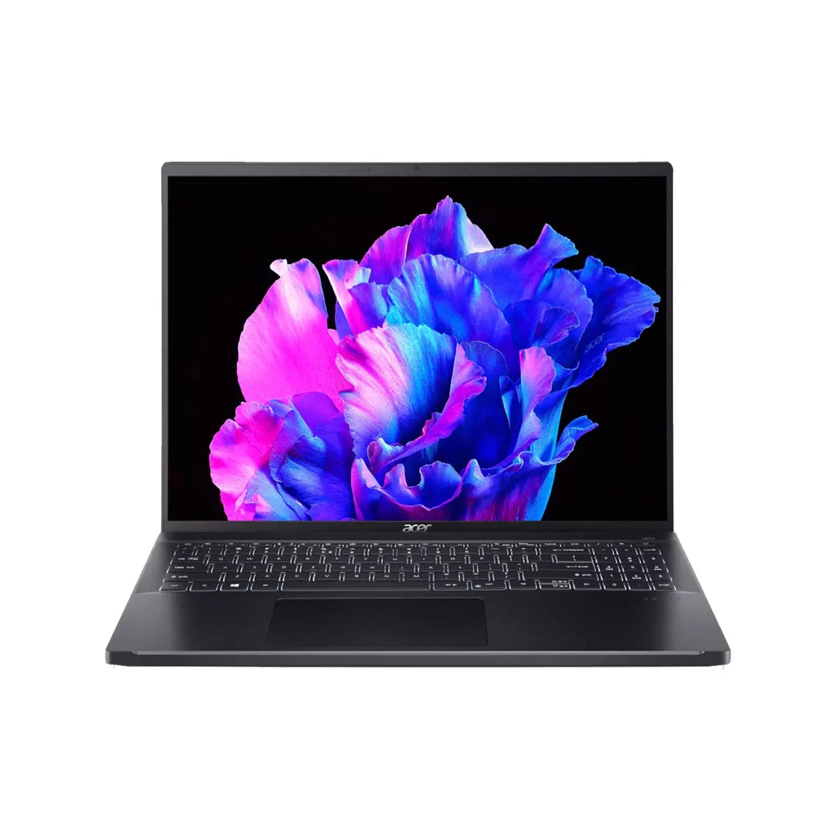 Swift Go 16 16" 3.2K 120Hz OLED Laptop i7-13700H 16GB 1TB W11H (Refurbished) displaying vibrant colored flowers.