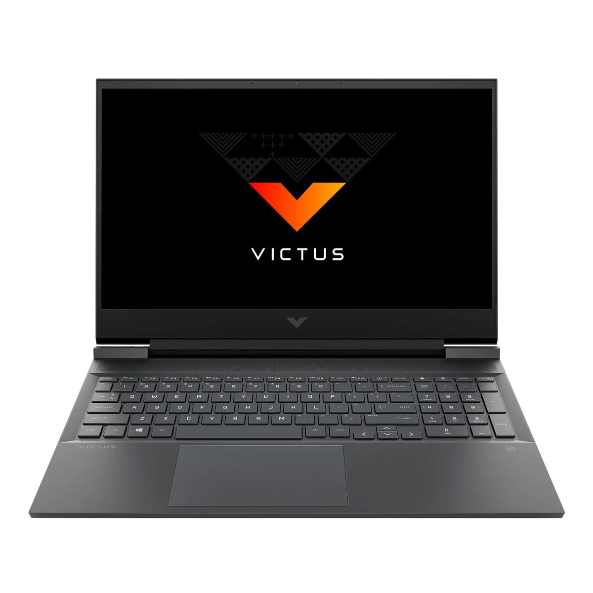 Victus 16.1" FHD 144Hz Gaming Laptop R7-5800H 16GB 512GB RTX3060 W11H Black/Mica Silver (Refurbished) - Front view with logo