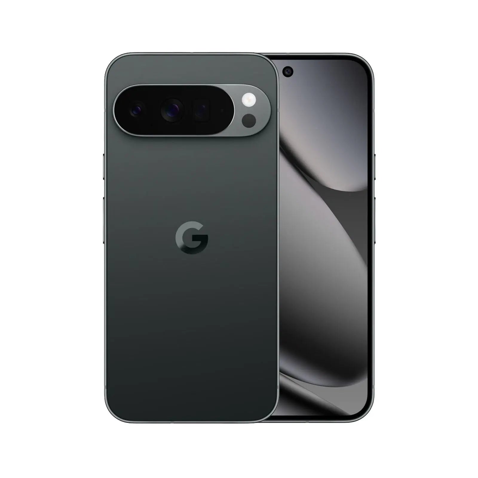 Pixel 10 Pro XL (Refurbished) smartphone in dark color, showcasing the stylish design and camera features.