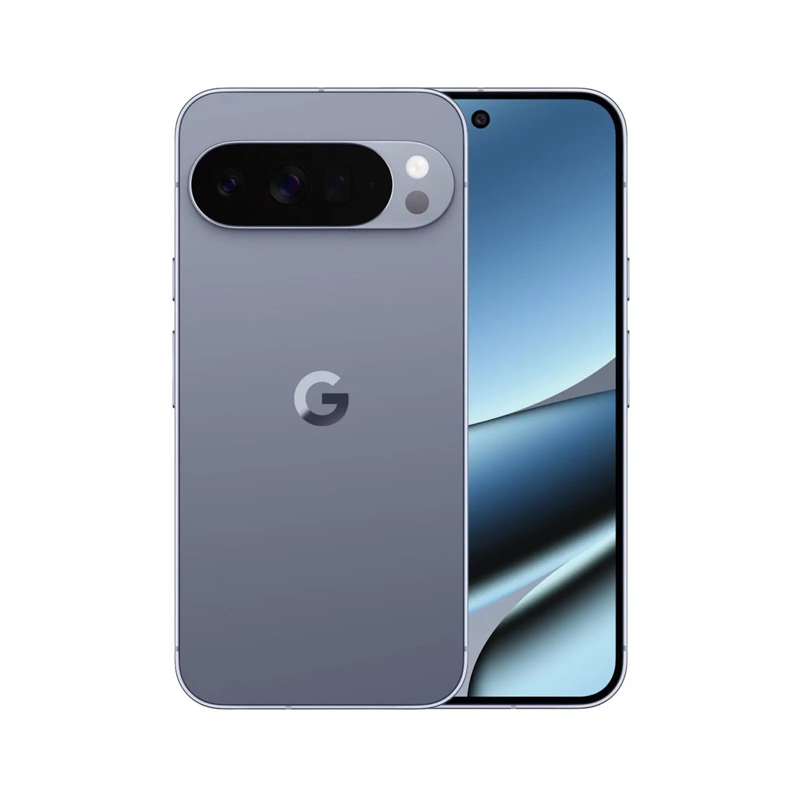 Pixel 10 Pro XL (Refurbished) smartphone front and back view, showcasing its sleek design and features.