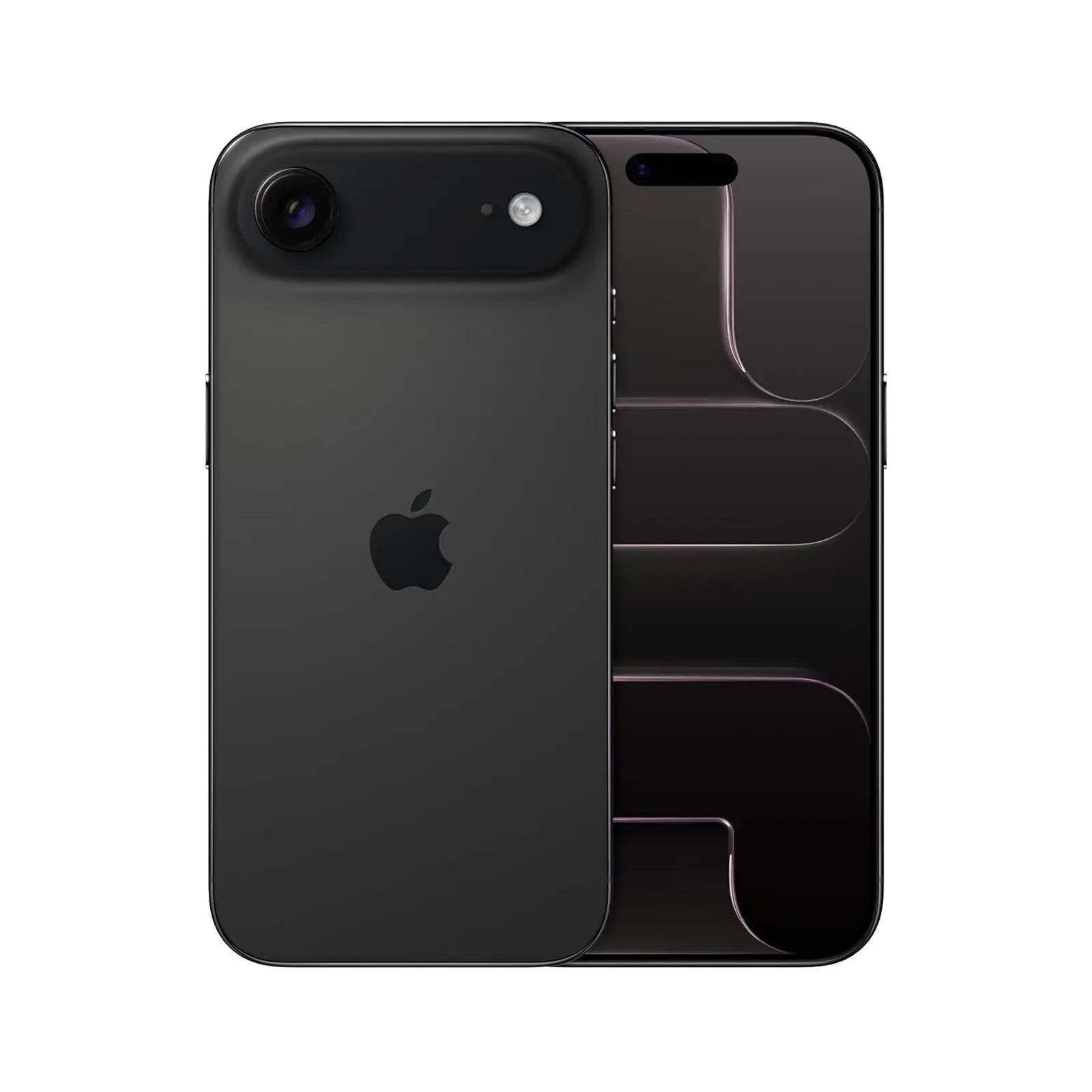 iPhone Air (Refurbished) in black, front and back view showcasing sleek design and eSIM functionality.