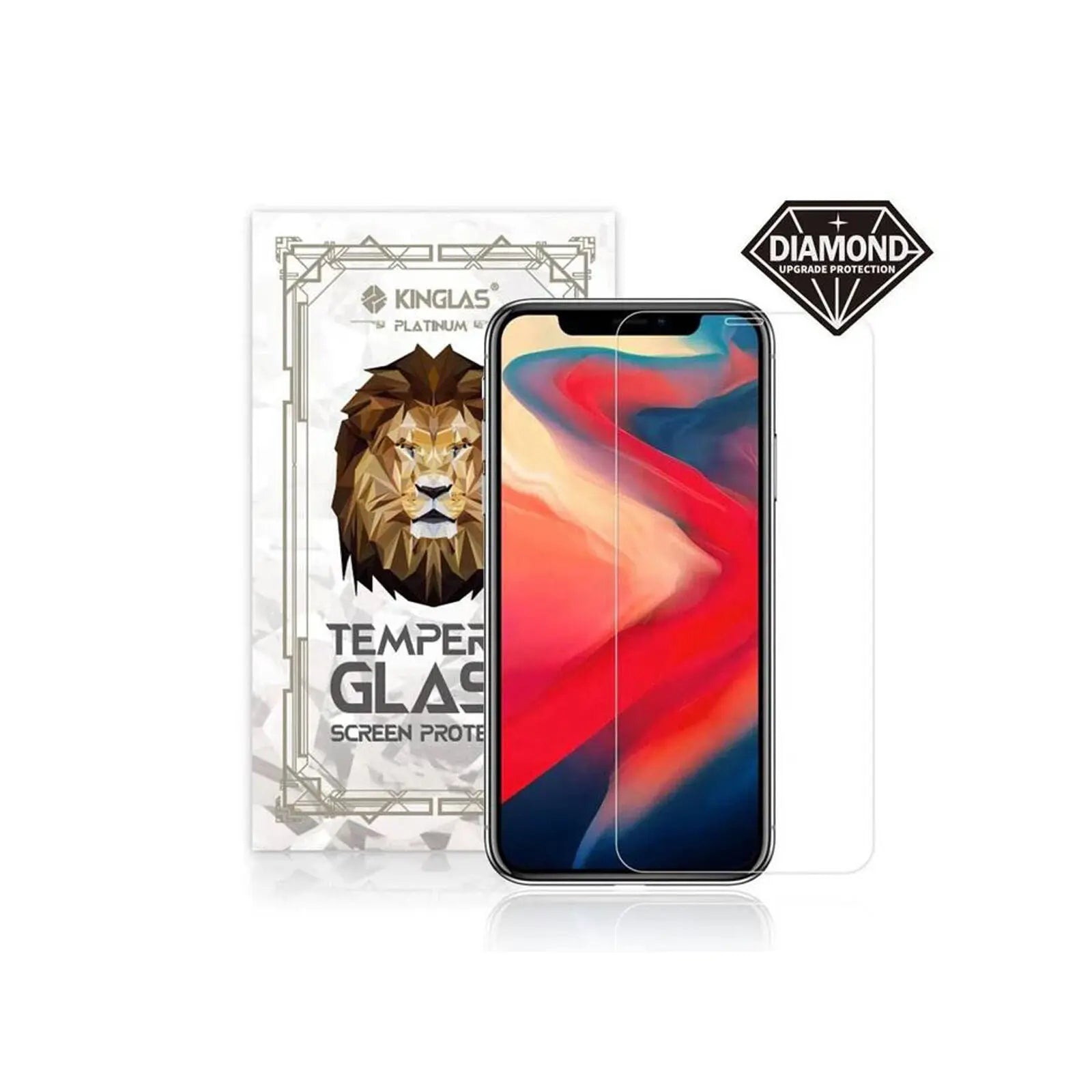 9H 2.5D Tempered Glass Screen Protector (Diamond Glass & Japan Glue Upgrade) for iPhone XR & 11 (Brand New) packaging and product view.