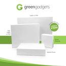 Green Gadgets product packaging for tablet, mini tablet, smart watches, and mobile phone.