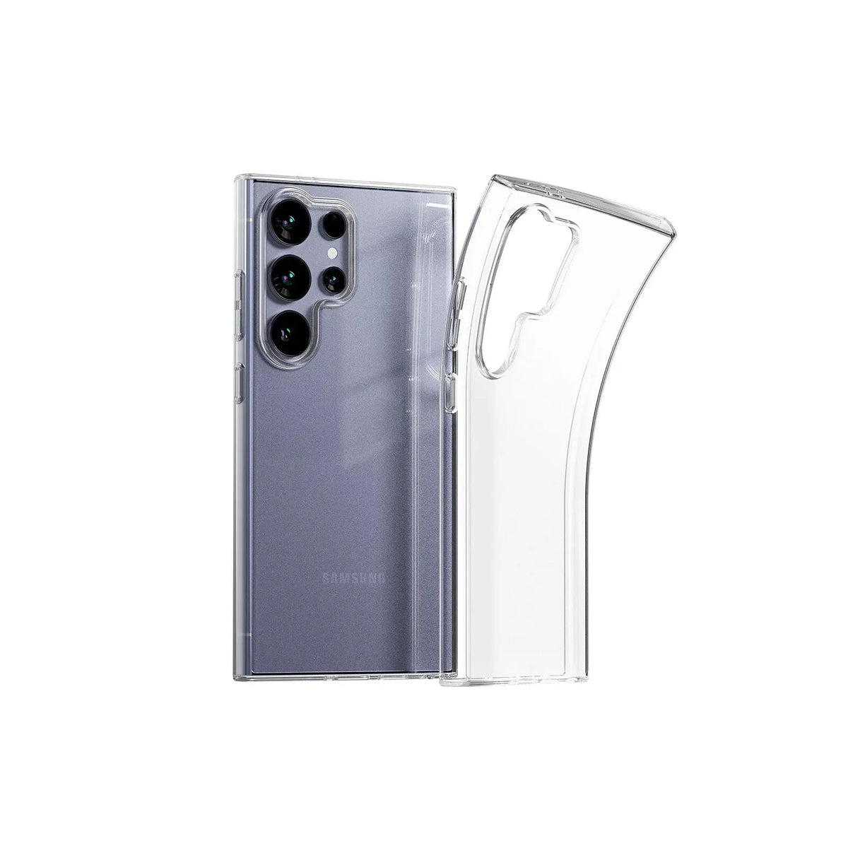 Mercury Transparent Jelly Case Cover for Samsung Galaxy S24 Ultra (Brand New) displayed on the smartphone.