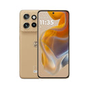 Edge 50 Neo Smartphone (Refurbished) in gold color showcasing front and back designs.