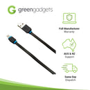 Moxyo Micro USB to USB-A 1m Flat Black Cable - Brand New