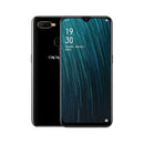 Oppo A5s (AX5s) (Refurbished) smartphone showcasing front and back design in black color.