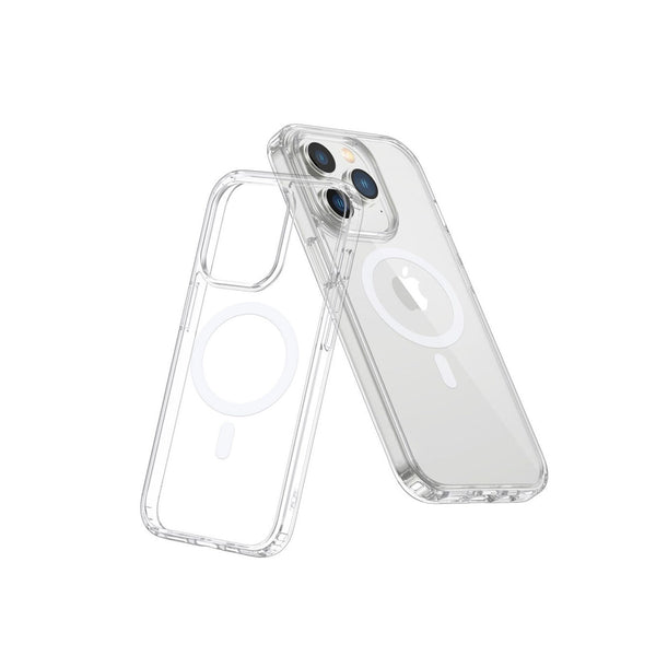 High Quality Acrylic + TPU Hybrid Transparent Case Cover with Magnetic Ring for iPhone 13 / 14 (Brand New)