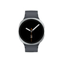 Galaxy Watch 8 44mm LTE (Refurbished) watch face with black background and silver bezel.