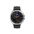 Galaxy Watch8 Classic 46mm Bluetooth (Refurbished) on black leather band with sleek design and display.