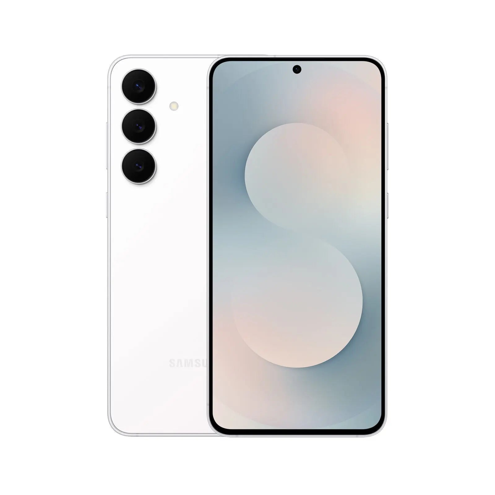 Samsung Galaxy S25 FE (Refurbished) smartphone design with front and back view.